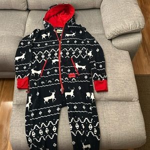 TipsyElves Women’s Onesie Size Small Blue White